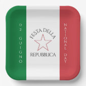 Festa della Repubblica - Nationalfeiertag Italiens Pappteller (Vorderseite)