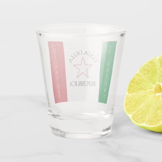 Festa della Repubblica - Nationalfeiertag Italiens Schnapsglas (Rückseite)