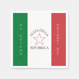 Festa della Repubblica - Nationalfeiertag Italiens Serviette