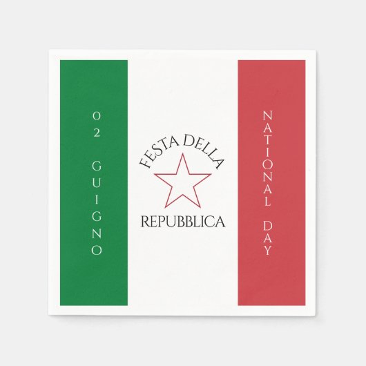 Festa della Repubblica - Nationalfeiertag Italiens Serviette (Vorderseite)