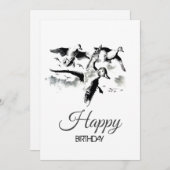 FESTA DI COMPLEANNO del cacciatore d'anatre Einladung (Vorne/Hinten)