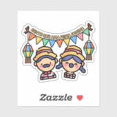 Festa Junina Bauern Aufkleber (Blatt)