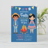 Festa Junina Corporate/Club Party Foto Einladung (Stehend Vorderseite)