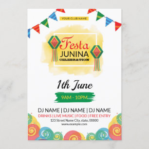 Festa Junina Einladung Flyer