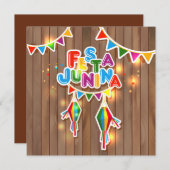 Festa Junina Feiertagskarte (Vorne/Hinten)
