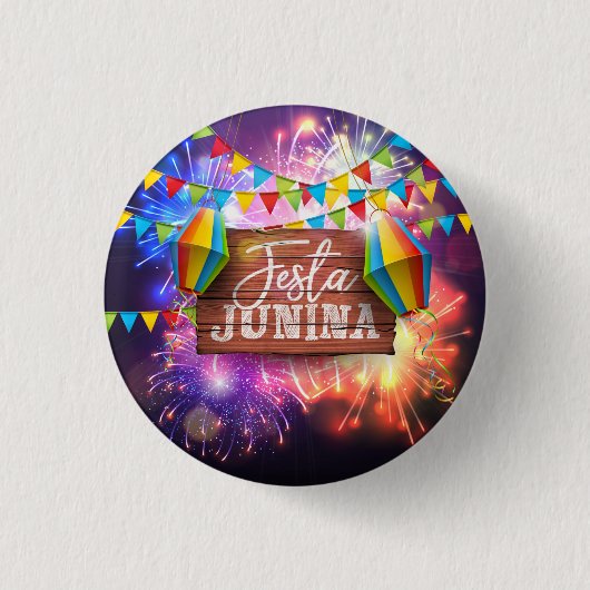 Festa Junina Fireworks Button (Vorderseite)