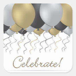 Festballon Quadratischer Aufkleber