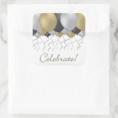 Festballon Quadratischer Aufkleber (Tasche)
