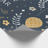 Festballons Gold im neuen Jahr Geschenkpapier (Ecke)