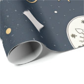 Festballons Gold im neuen Jahr Geschenkpapier (Rolleneckpunkt)