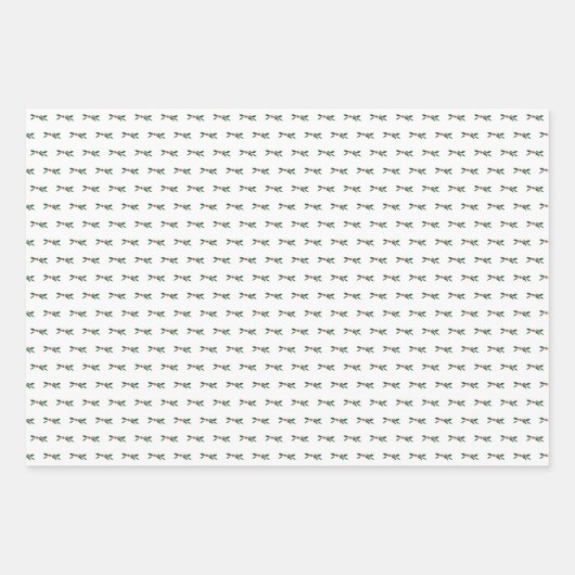 Festbeeren Traditionelle grüne und rote Weihnachts Geschenkpapier Set (Vorderseite 2)