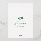 Festbeeren Traditioneller Goldrahmen GLÜCKLICH Folien Feiertagskarte (Rückseite)