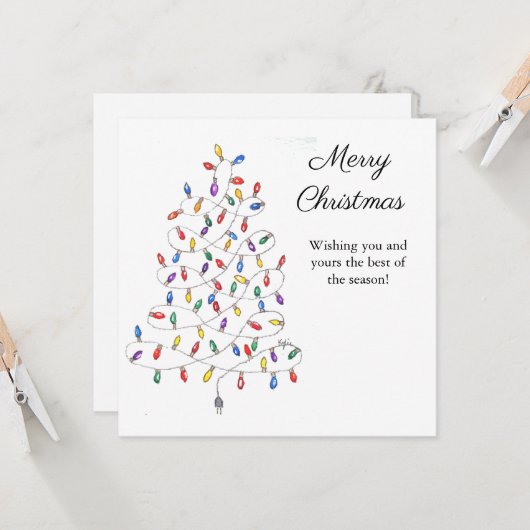 Festbeleuchtung Karte (Vorderseite/Rückseite Beispiel)