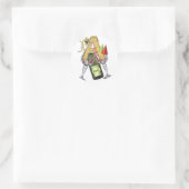 Festbrief A Zazzle Runder Aufkleber (Tasche)