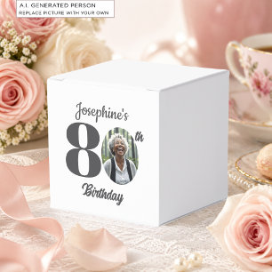 Feste 80. Geburtstagsfeier Foto  Geschenkschachtel