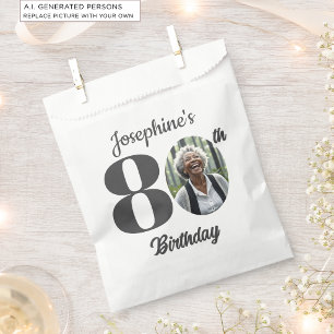 Feste 80. Geburtstagsfeier Foto Geschenktütchen