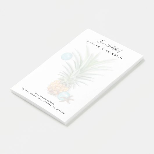 Feste Ananas Business Desk Post-it Klebezettel (angewinkelt)