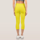 Feste Ananas, hellgelb Capri Leggings (Rückseite)
