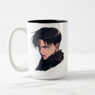 Feste Anime-Kapitän Charakter Keramik-Tasse Zweifarbige Tasse