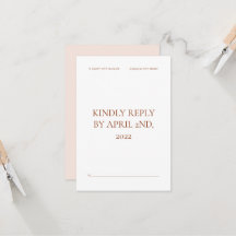 Feste Aussage Hochzeit RSVP-Karte