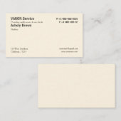 Feste berufliche einfache Geschäfts-Sahnekarten Visitenkarte (Vorne/Hinten)