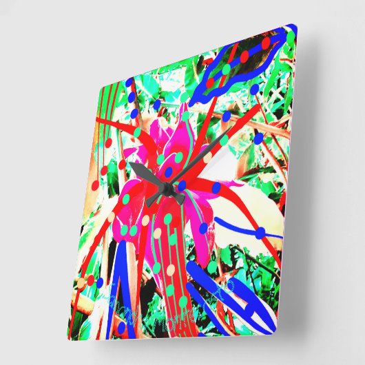 FESTE BLUME ART Wall Clock #2 Quadratische Wanduhr (Winkel)