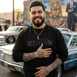 Feste Chicano-Black-Mode Sweatshirt