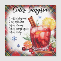 Feste Cider Sangria Magnetrezeptkarte