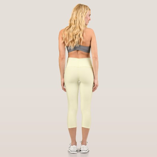 Feste Creme Capri Leggings (Rückseite)