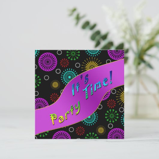 FESTE EINLADUNG - PARTY (Stehend Vorderseite)