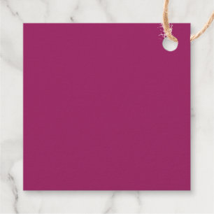 Feste Farbblock-Hochzeitseinladung – Magenta Geschenkanhänger