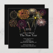 Feste Feuerwerkskörper Neujahr Party Einladung (Vorne/Hinten)