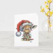 Feste Giraffe-Grüße-Karte Karte (Gelbe Blume)