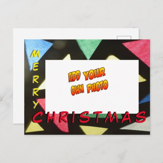 Feste Gläser Weihnachten HINZUFÜGEN IHR FOTO Postk Postkarte (Vorne/Hinten)