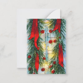 Feste Glastanne und Band Weihnachten Mitteilungskarte