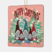 Feste Gnome fügen Namen hinzu Keramikornament (Links)