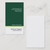 Feste grüne Schlag-Visitenkarte 3 Visitenkarte (Vorne/Hinten)
