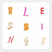 Feste Herbstfarben Typ Segen Umschlag Aufkleber (Vorderseite)