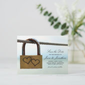 Feste Hochzeit speichern Sie das Datum Ankündigungspostkarte (Stehend Vorderseite)