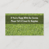 Feste Landschaftskarten Visitenkarte (Rückseite)