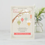 Feste Laternen Einladung (Stehend Vorderseite)