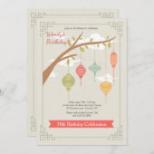 Feste Laternen Einladung (Vorne/Hinten)