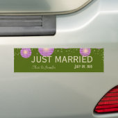 Feste Laternen mit Pastel Moss Green & Lavender Autoaufkleber (Auf Auto)
