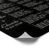 Feste Laternen mit Pastellschwarz und Aprikose Poster (Ecke)