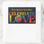 Feste Liebe-Aufkleber Rechteckiger Aufkleber (Tasche)