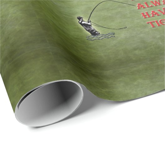 Feste Linie | Stelzvögel | Fliegenfischen Geschenkpapier (Rolleneckpunkt)