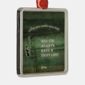 Feste Linie | Stelzvögel lecken nie, Silbernes Ornament (Rechts)