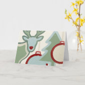 Feste minimalistische Weihnachtskarte Karte (Gelbe Blume)