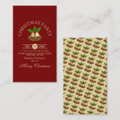 Feste Mistletoe Bells Weihnachts-Party Ticket Begleitkarte (Vorne/Hinten)