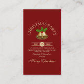 Feste Mistletoe Bells Weihnachts-Party Ticket Begleitkarte (Vorderseite)